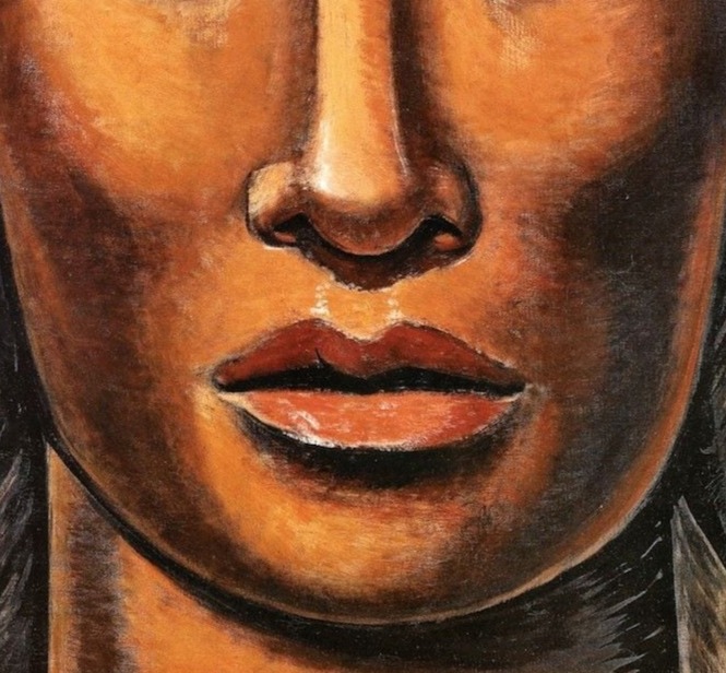 Maya mouth and nostrils